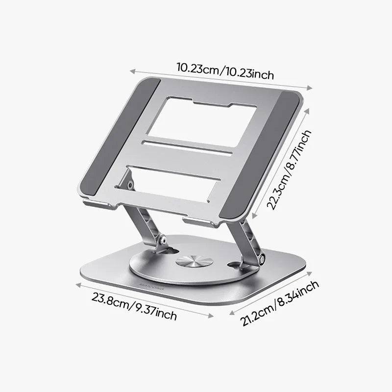 Support pivotant réglable pour ordinateur portable — Rotation à 360°, hauteur et inclinaison réglables