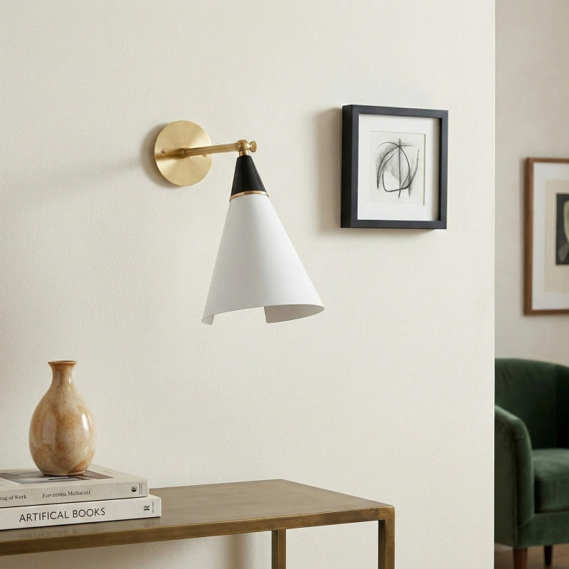 Lampada da parete minimalista Oribelle – Applique contemporanea in metallo per ambienti interni | Souliia