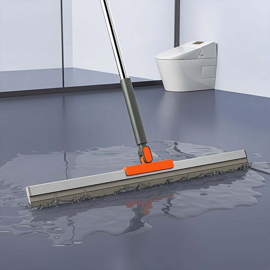 Aquamop All-Surface Scraper Broom — Streak-Free Water, Dust, and Debris Remover
