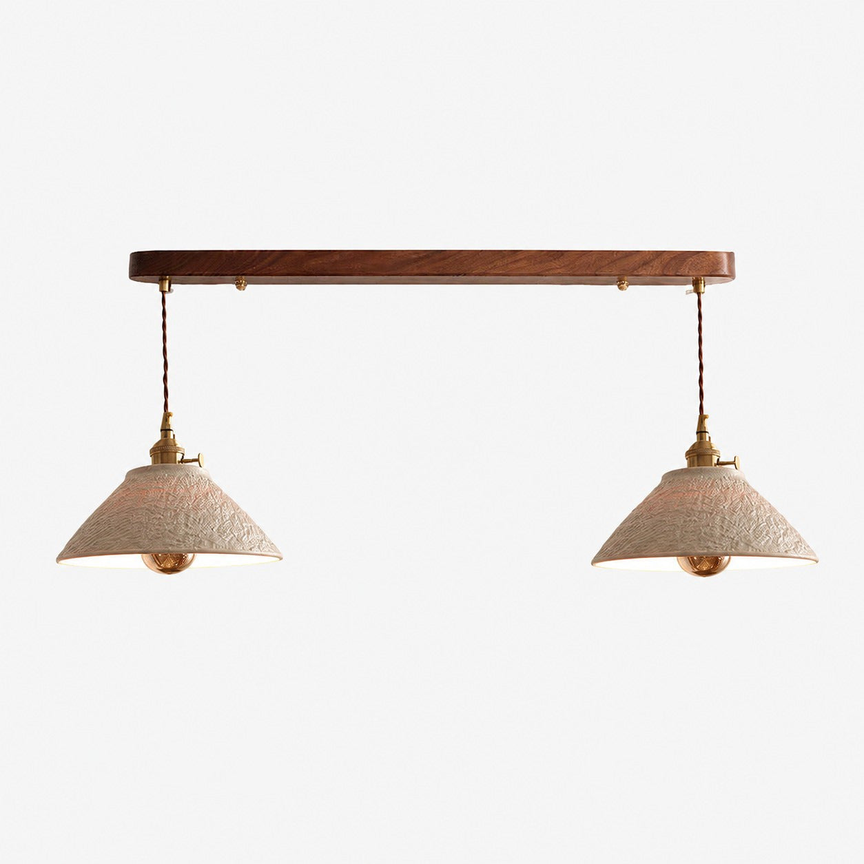Textured Ceramic Copper Pendant Light | Souliia