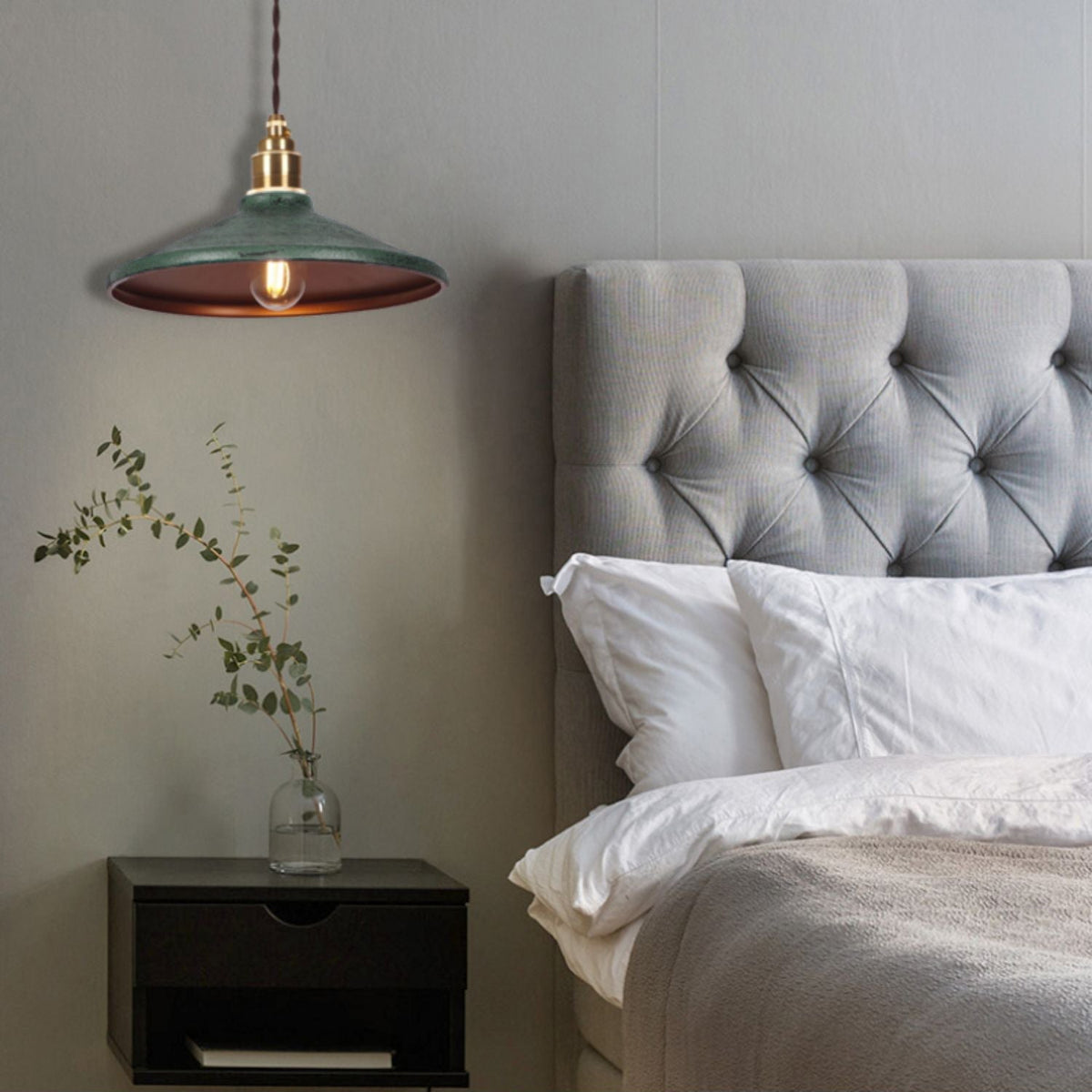 Rustic-tyylinen lautasvarjostimellinen riippuvalaisin | Souliia