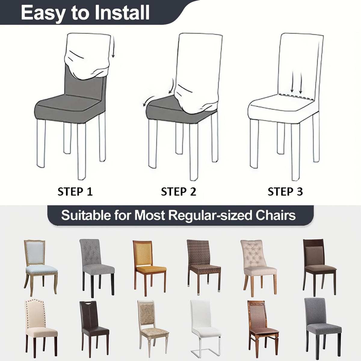 Polarfit Modern Stretch Chair Covers — Secure Tailored Fit