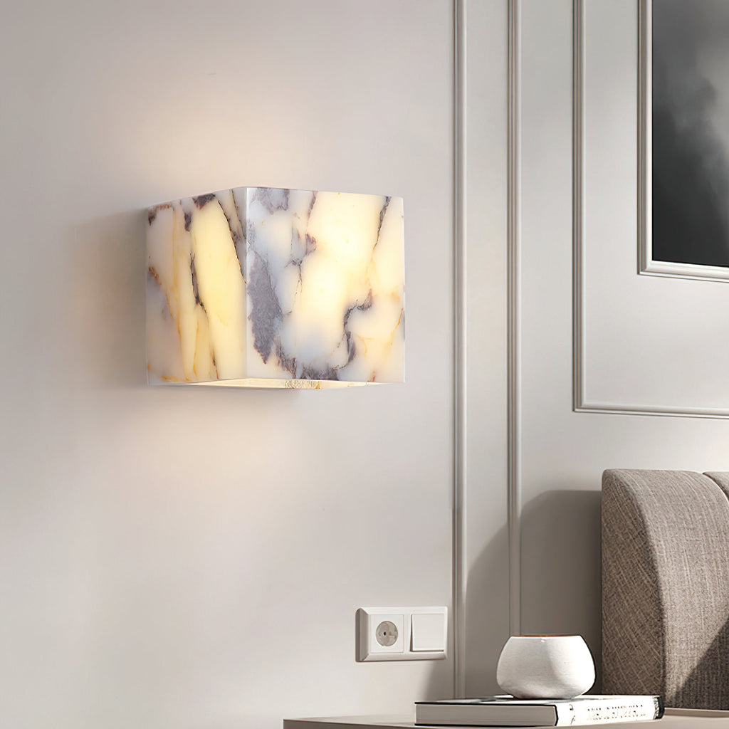 Square Marble Wall Lamp | Souliia