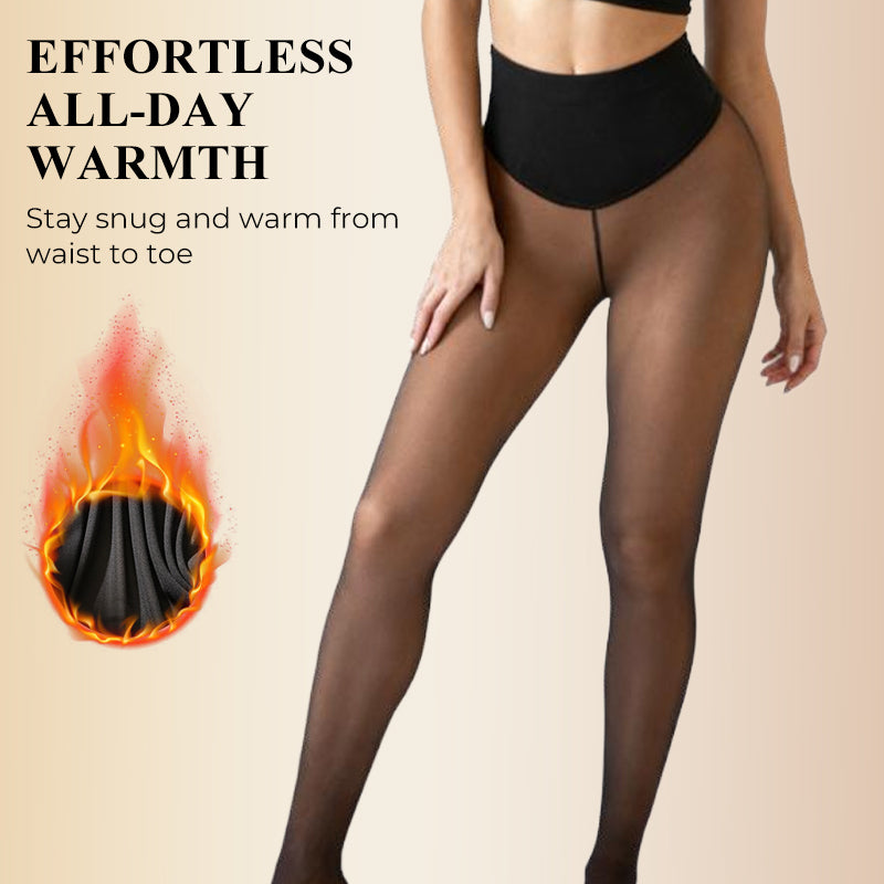 VelouraFlex – Collants sculptants thermiques transparents avec ceinture compressive - Souliia