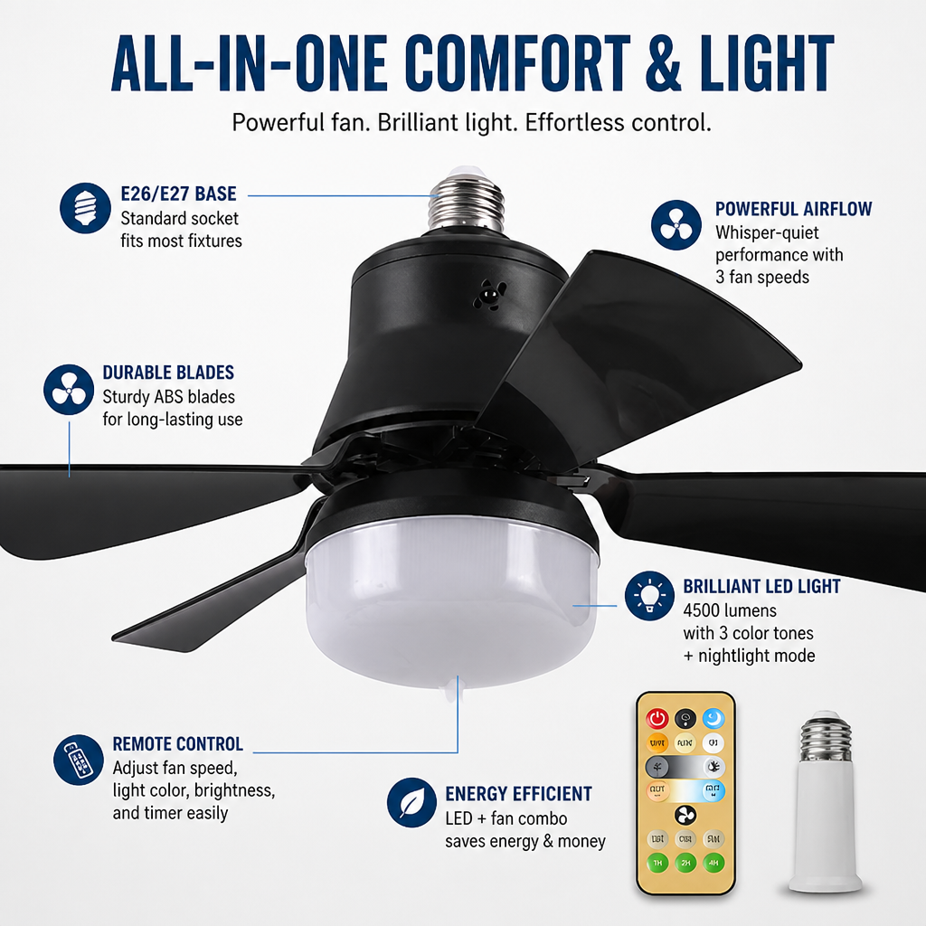 VenturiBreeze — Instantly Command Cool Air and Brilliant Light Without the Hassle - Souliia
