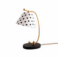 Retro Black and White Polka Dot Table Lamp | Souliia