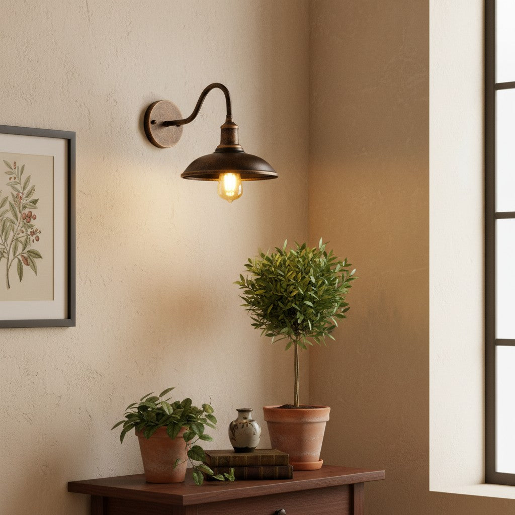 Solenvo Decorative Bowl Shaped Outdoor Vintage Wall Lamp - Exterior Lighting for Garden Spaces | Souliia