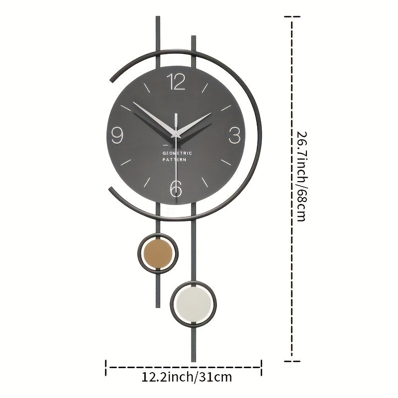 Nordtick Silent Scandinavian Wall Clock — Minimalist Dial, Large Numerals