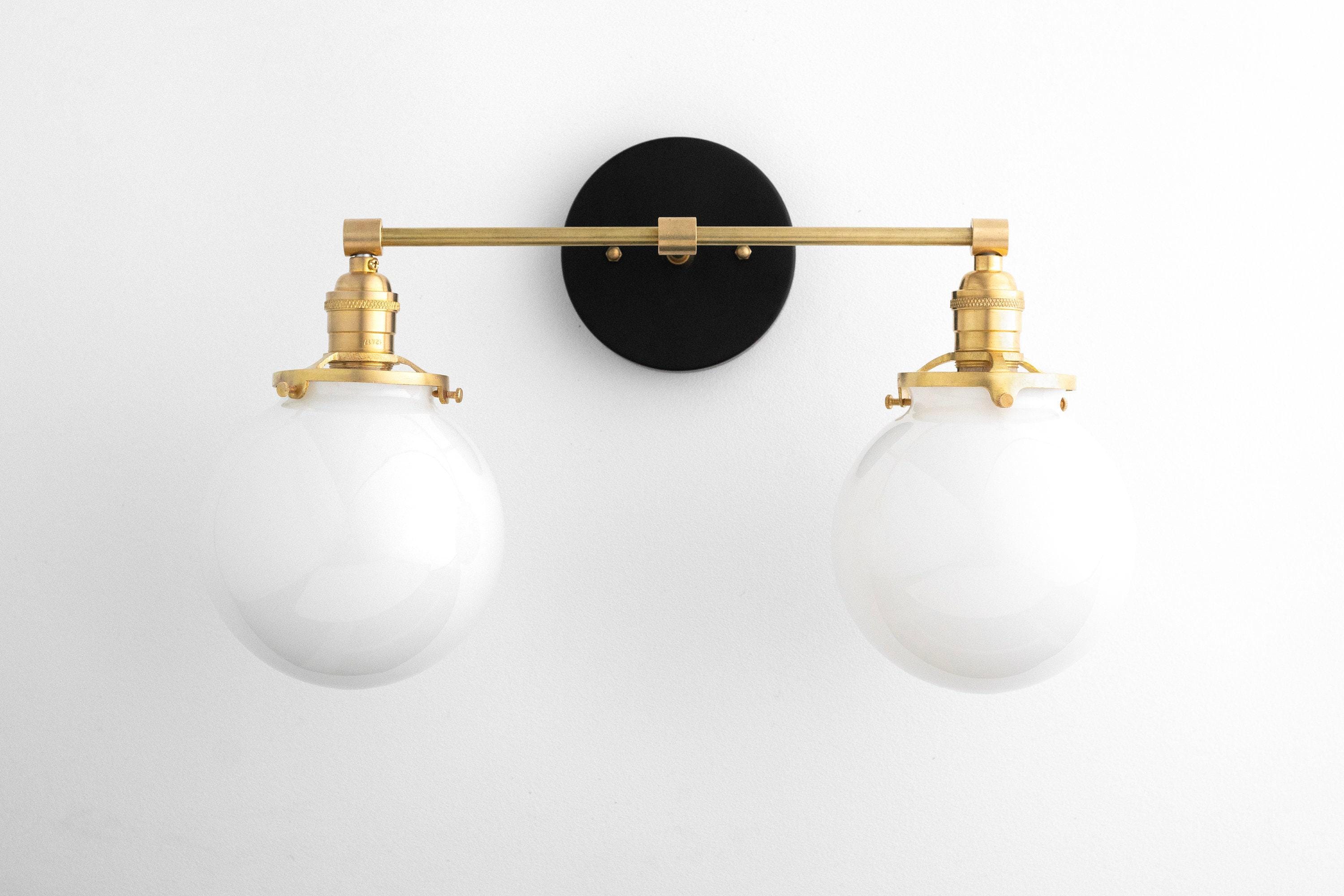 Lumio Globe Geometric Linear Vanity Light – Modern Bathroom Wall Fixture for Mirror and Sink Areas | Souliia