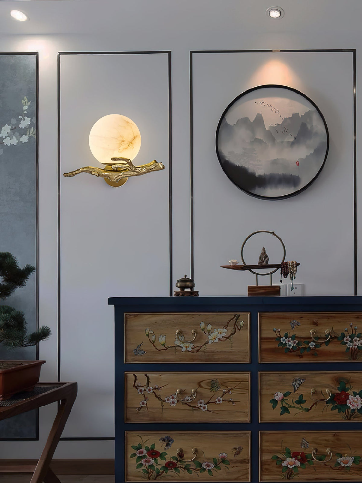 Retro Twigs Alabaster Wall Lamp | Souliia