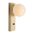 Retro Cream Glass Globe Wall Sconce for Bedrooms | Souliia