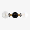 Lumio Globe klare Glas-Wandleuchte – moderne industrielle Wandlampe für Waschtisch & Flur | Souliia