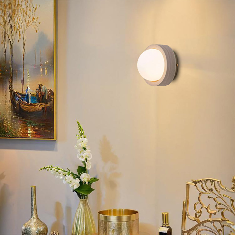 Pearla Travertine Wall Lamp | Souliia