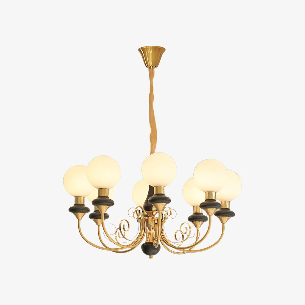 Radiara Modern Luxury Stone Sphere Chandelier Sculptural Layered Design for Living Room and Foyer | Souliia