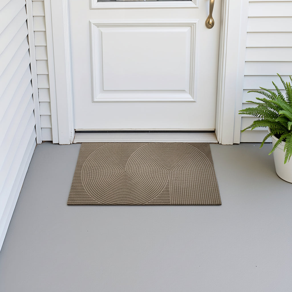 Home Horizon Geometric Striped Doormat — Non-Slip Backing, 75cm X 45cm