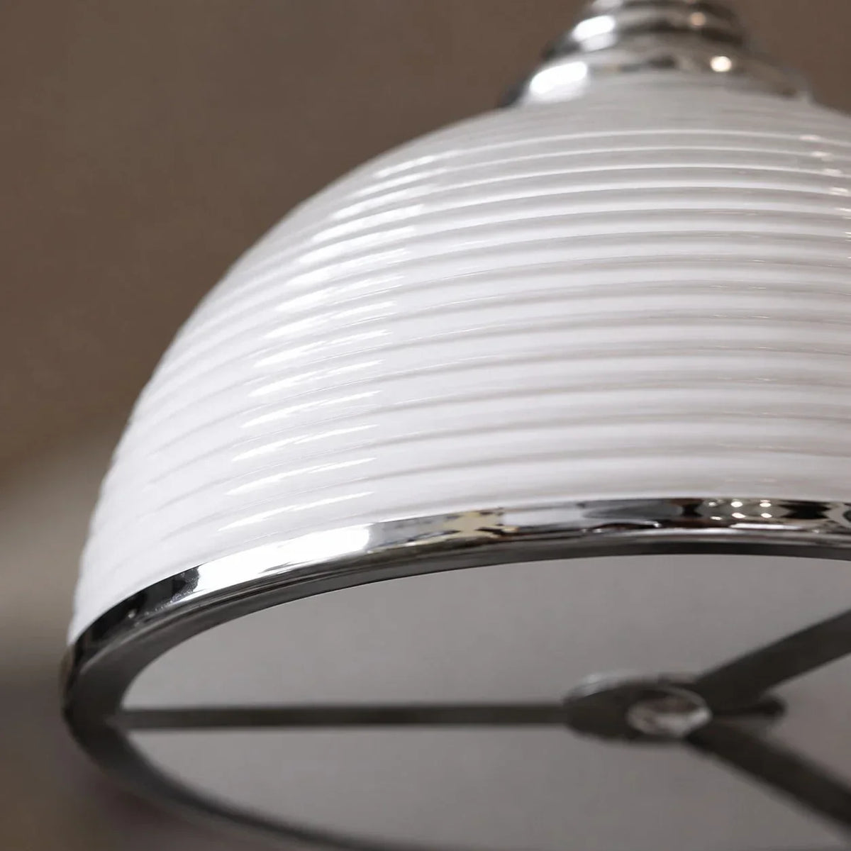 Ribelle Ribbed Glass Pendant Light for Dining Rooms and Bedrooms | Souliia