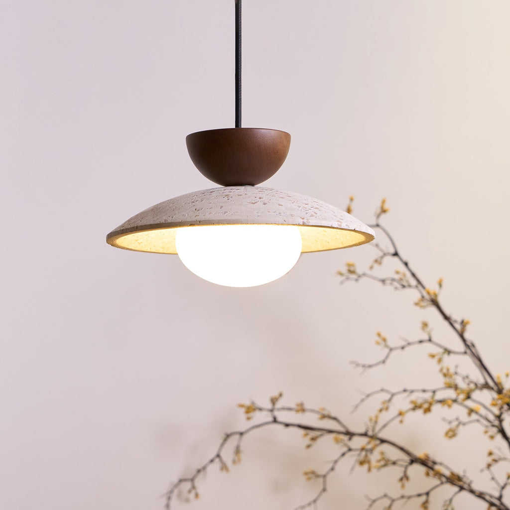 Tia Travertine Pendant Lamp | Souliia