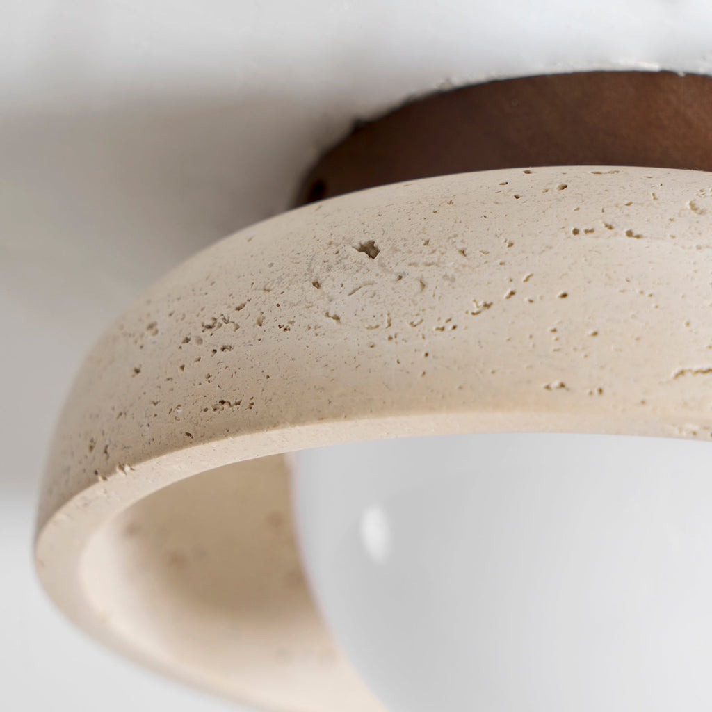 Lampada da soffitto Piedra in travertino | Souliia