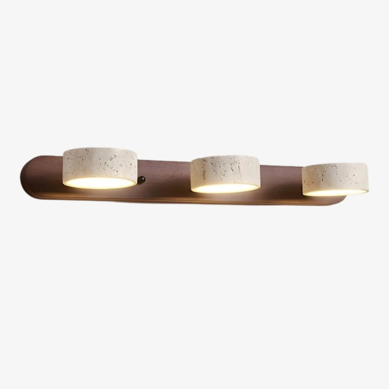 Travellia Moderne lineare Mehrkopf-Wandleuchte - Natürliche Stein Minimalistische Beleuchtung für Schlafzimmer und Flur | Souliia