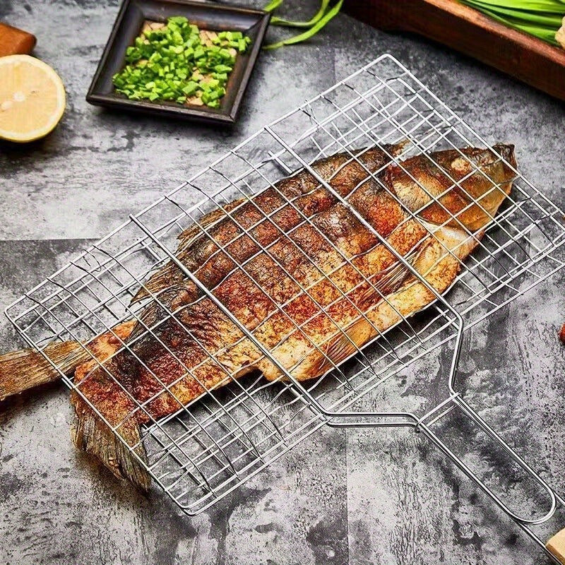GrillGrid Large-Capacity Bbq Basket — Rectangular Design, Secure Flip Action, Even Heat Distribution