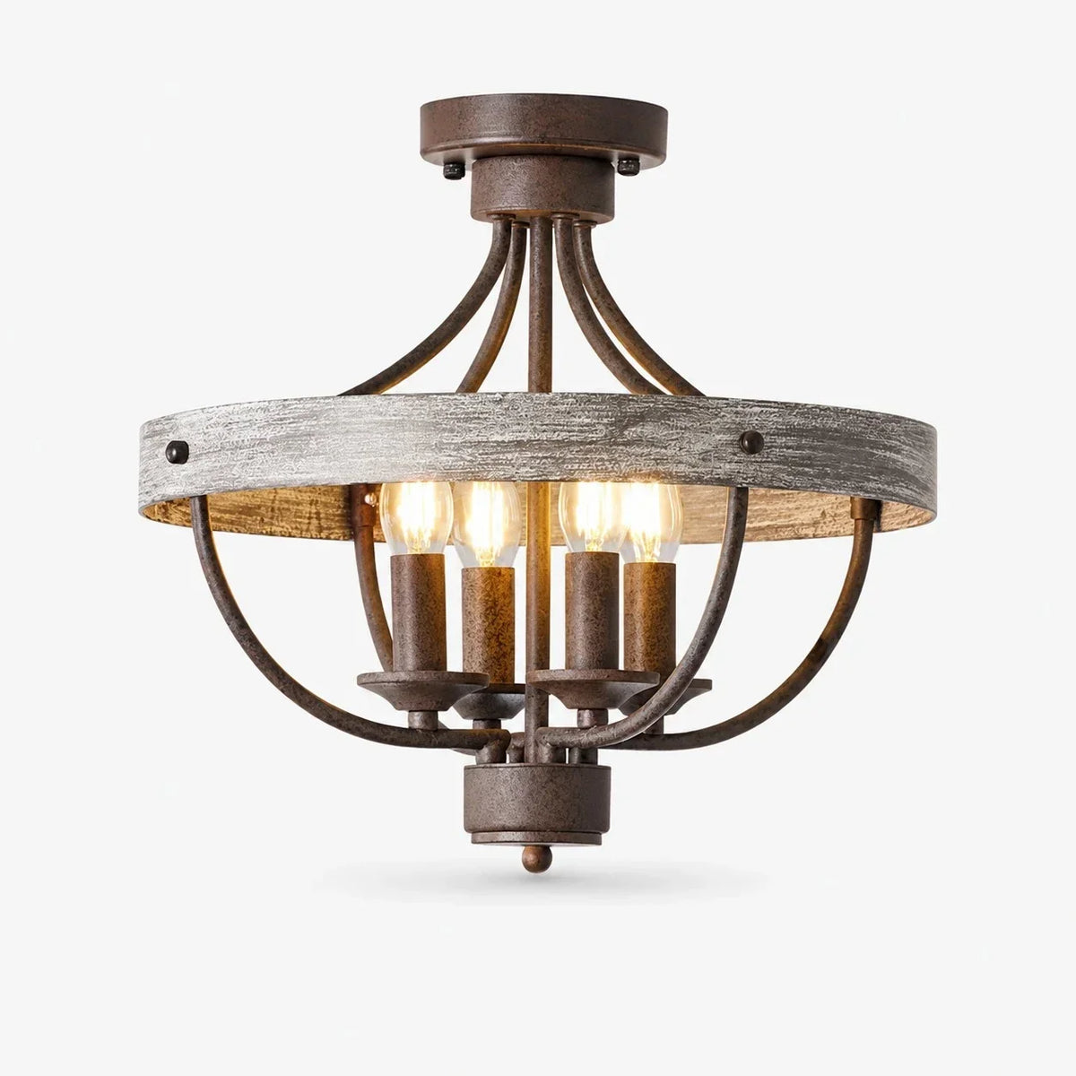 Rustic-tyylinen metallihäkkikattovalaisin | Souliia