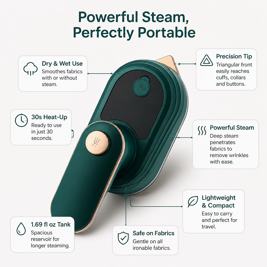 VestaPress — Look Flawless Instantly with Precision Steam Power Anywhere - Souliia
