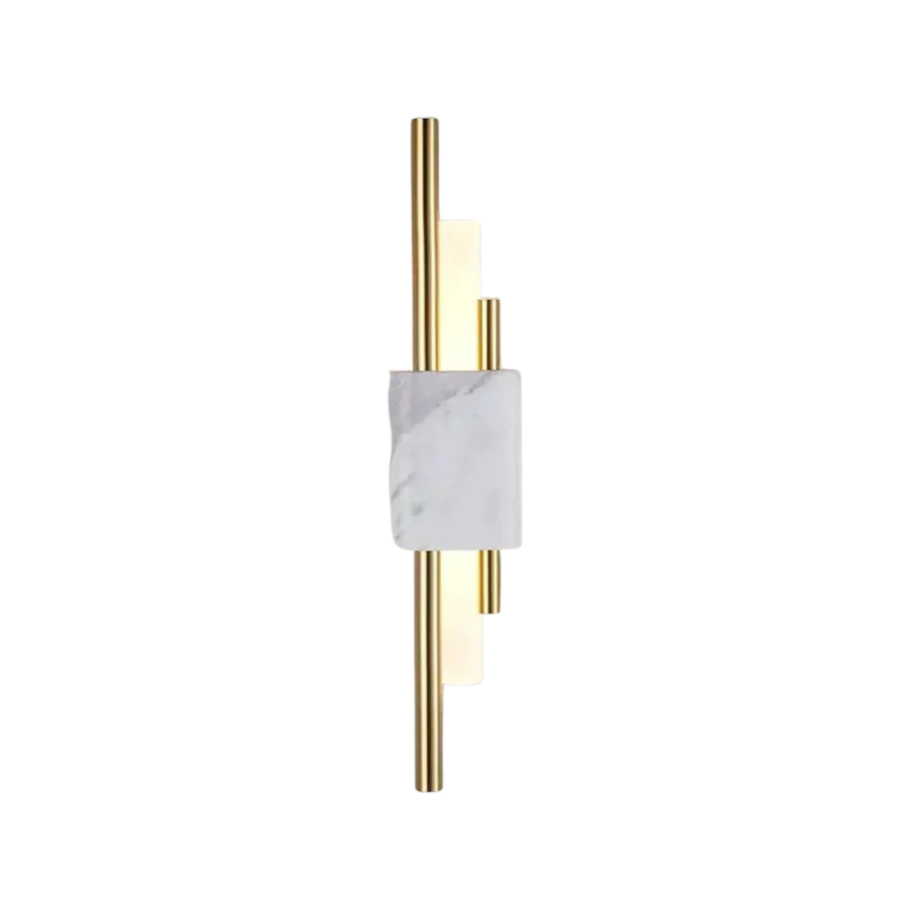 Refined Radiance Marble Accents Wall Light | Souliia