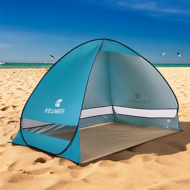 Tente escamotable résistante aux UV pour les sorties en famille à la plage, avec protection contre le vent - Souliia
