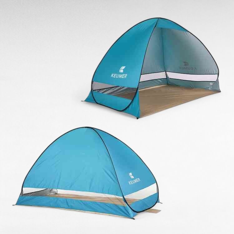 Tente escamotable résistante aux UV pour les sorties en famille à la plage, avec protection contre le vent - Souliia