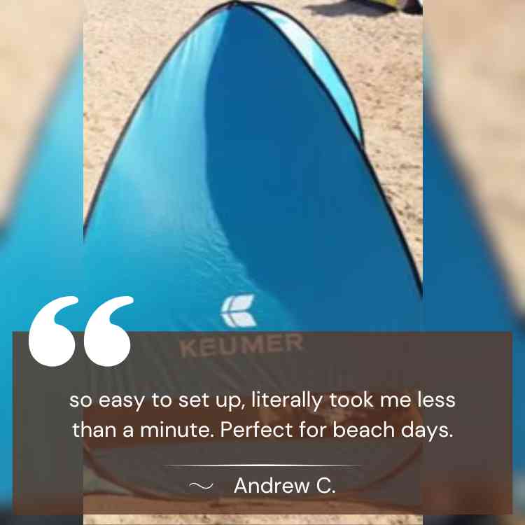 Tente escamotable résistante aux UV pour les sorties en famille à la plage, avec protection contre le vent - Souliia