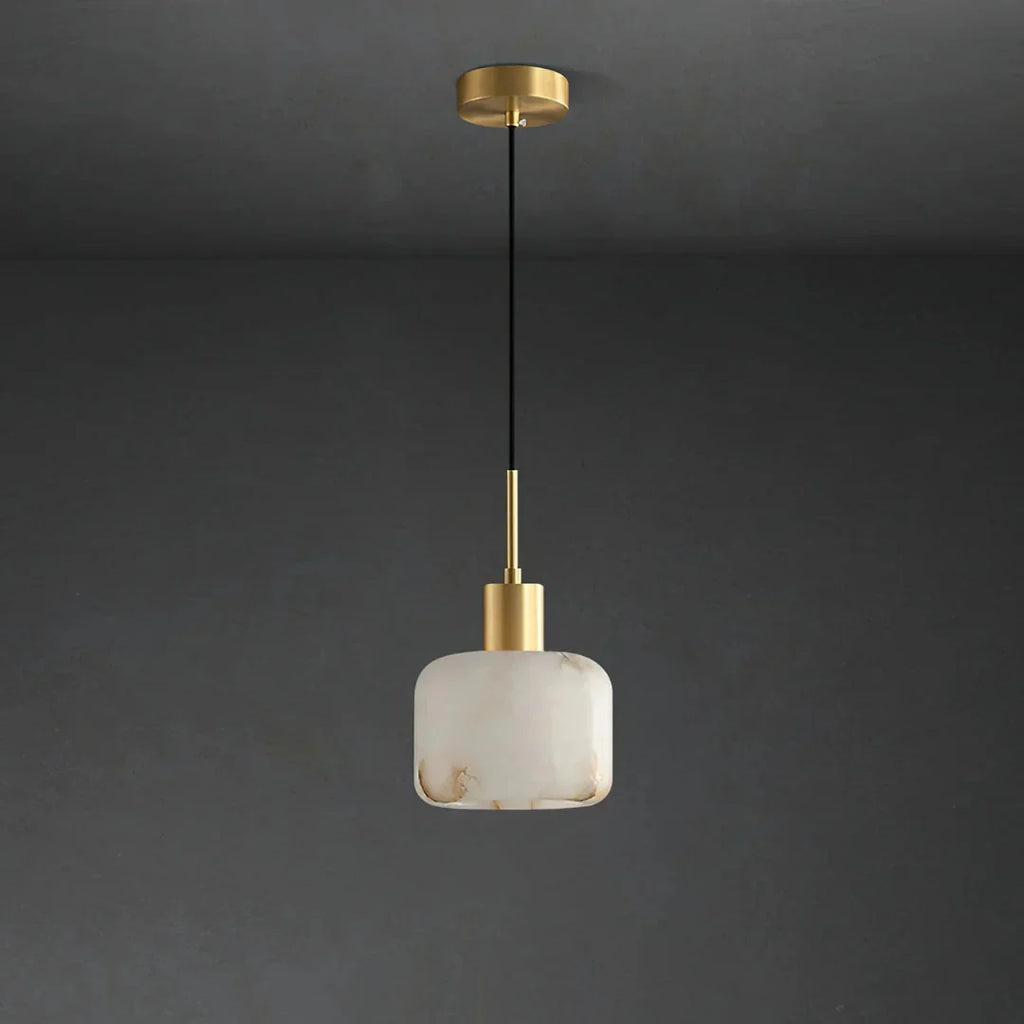 Velia minimalistisk agernformet alabastpendel | Souliia