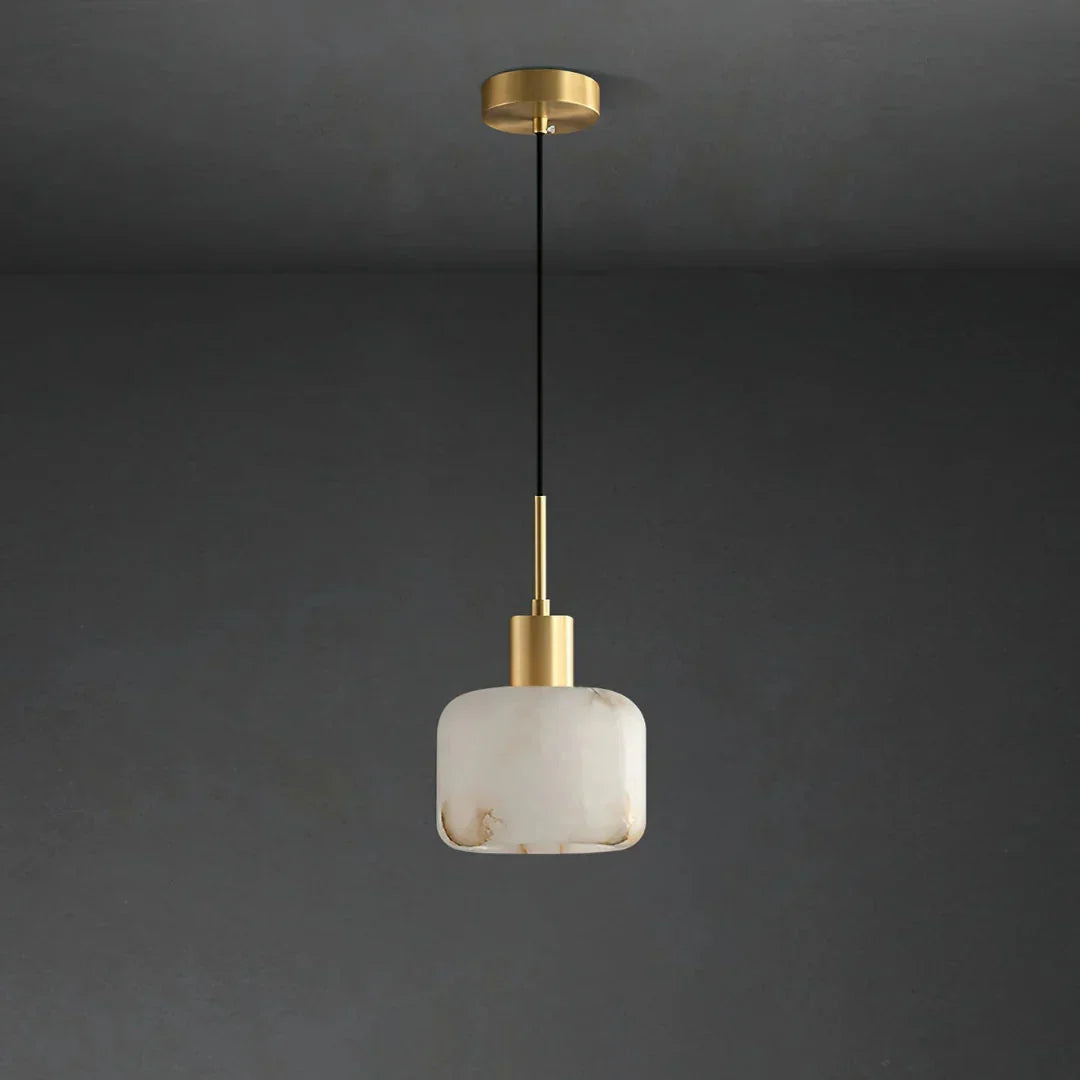 Velia minimalistisk agernformet alabastpendel | Souliia