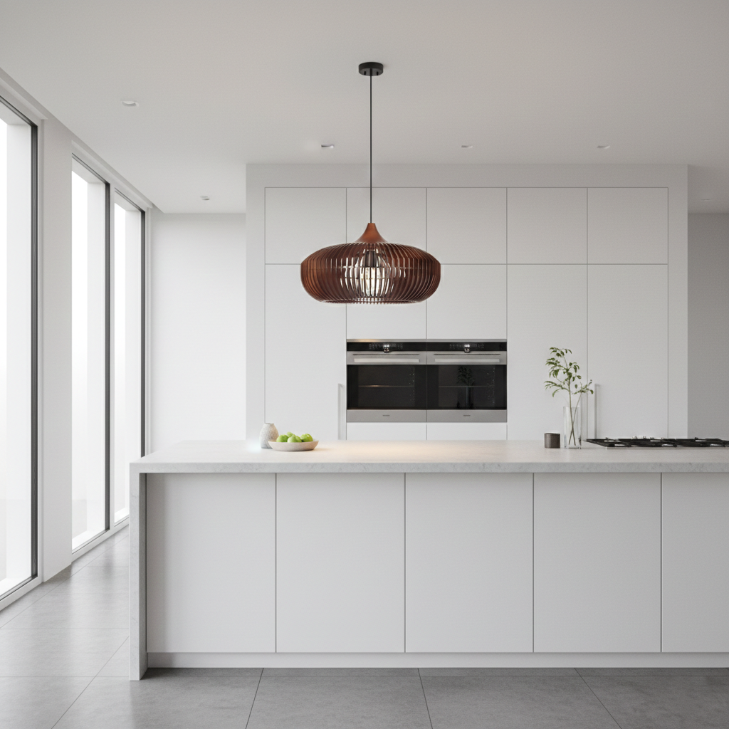 The Halo of Zen Japandi Wood Pendant Light | Souliia