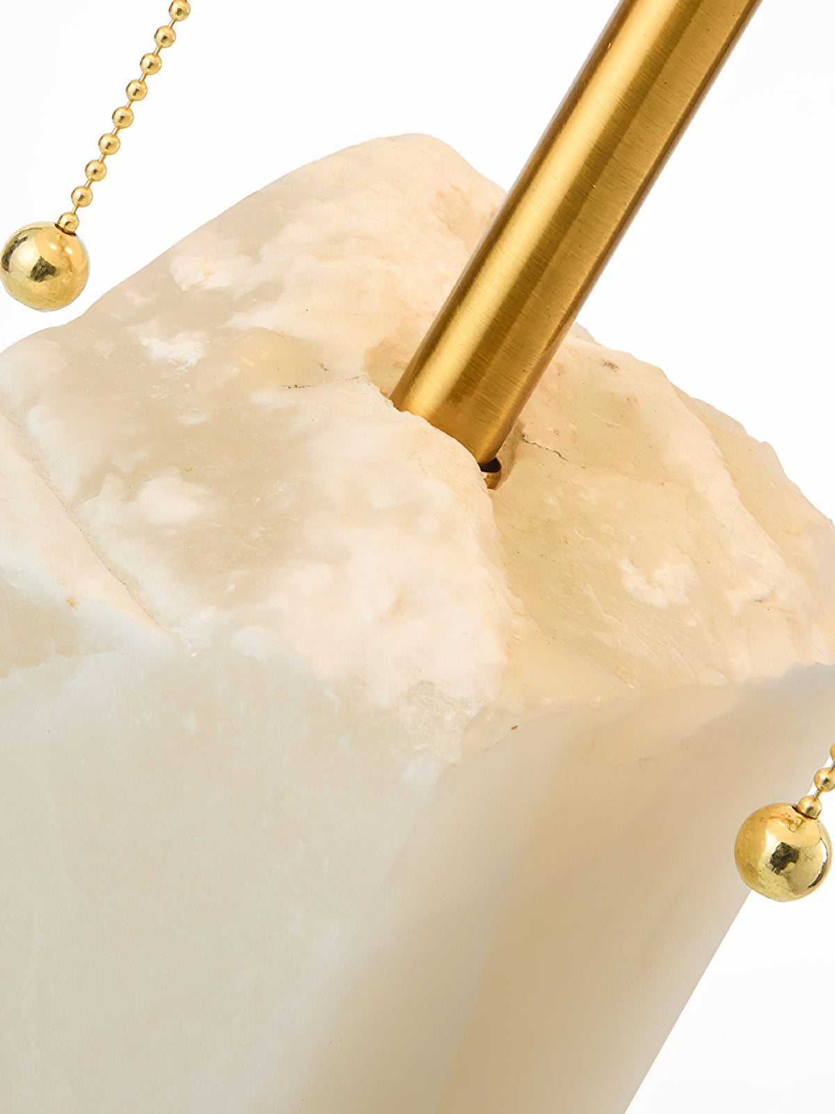 Bordslampa i rå alabaster | Souliia