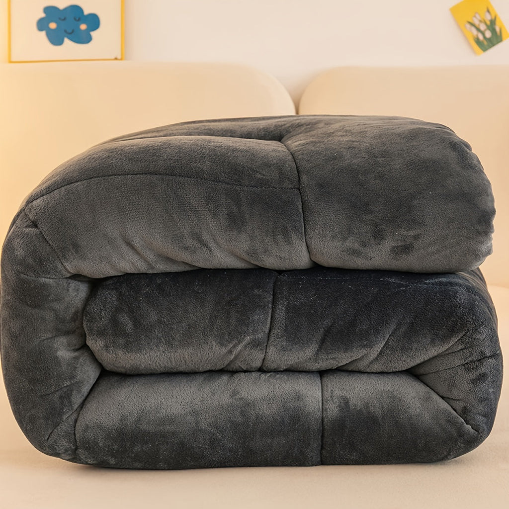 Velvloft Lamb Fleece Bed Comforter — Grid Pattern