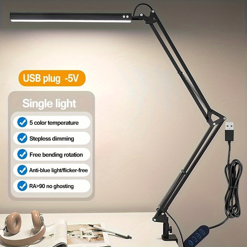 Flexiglow Clip-On LED Lamp — 10 Brightness Levels, 3 Color Temperatures