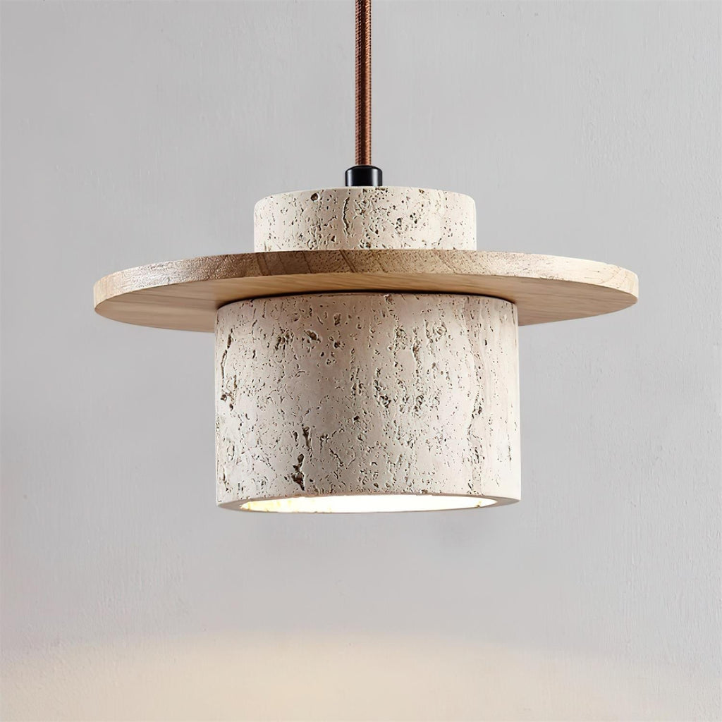 Retro Wabi Sabi Textured Travertine Wall Lamp M01 | Souliia
