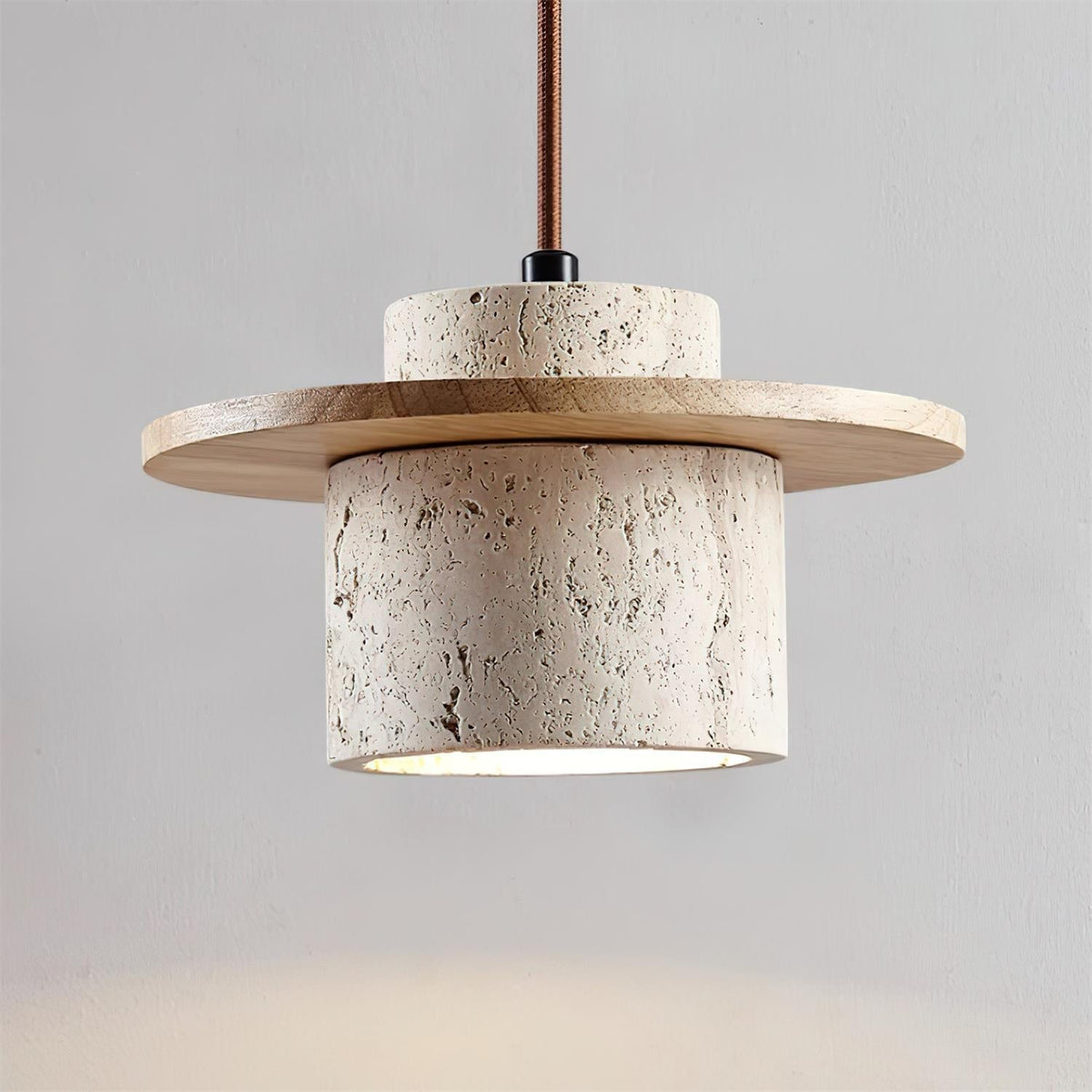 Retro Wabi Sabi Textured Travertine Wall Lamp M01 | Souliia