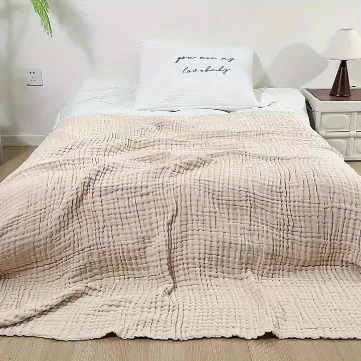 Cloudnest Six-Layer Cotton Gauze Blanket — Lightweight Breathable Weave