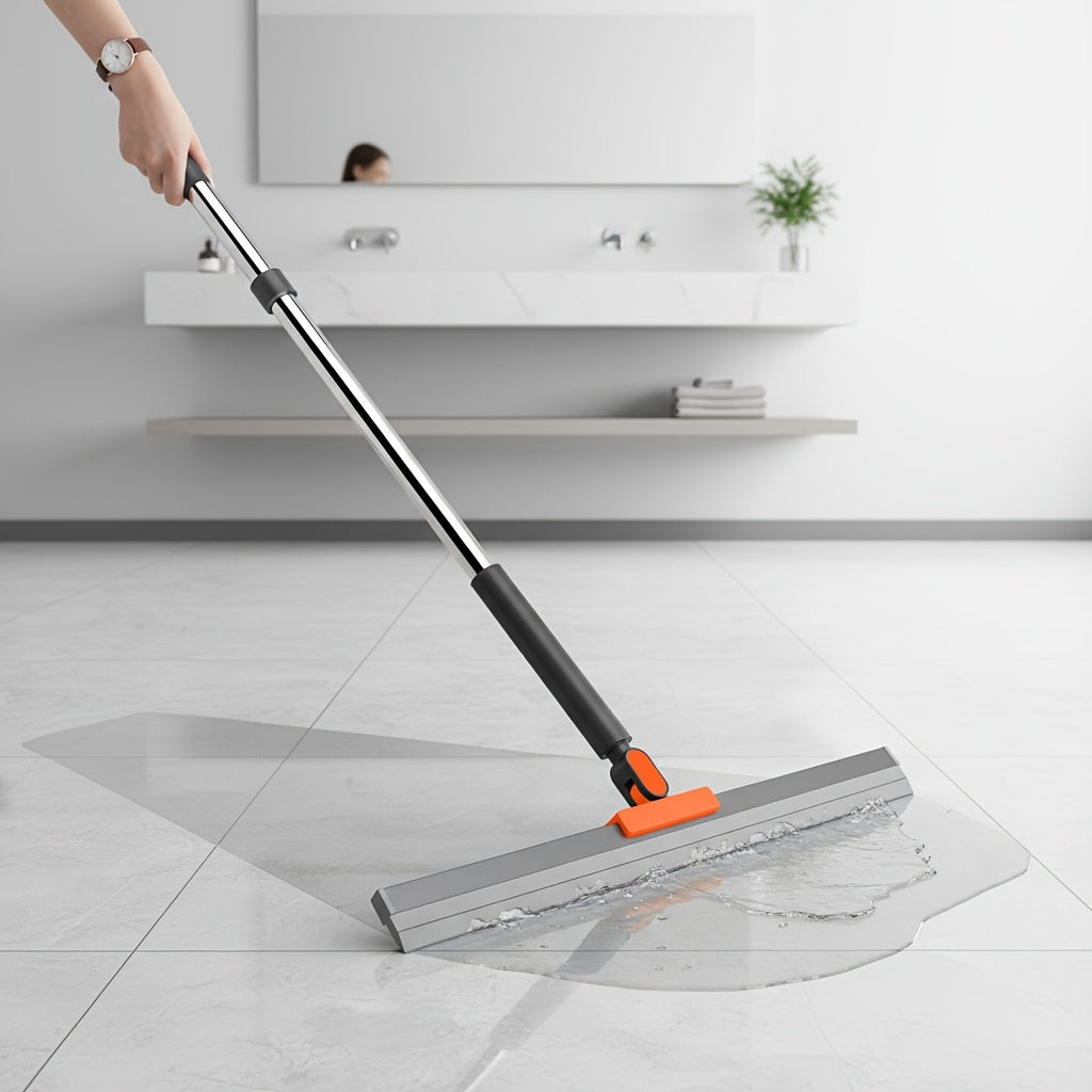 Aquamop All-Surface Scraper Broom — Streak-Free Water, Dust, and Debris Remover