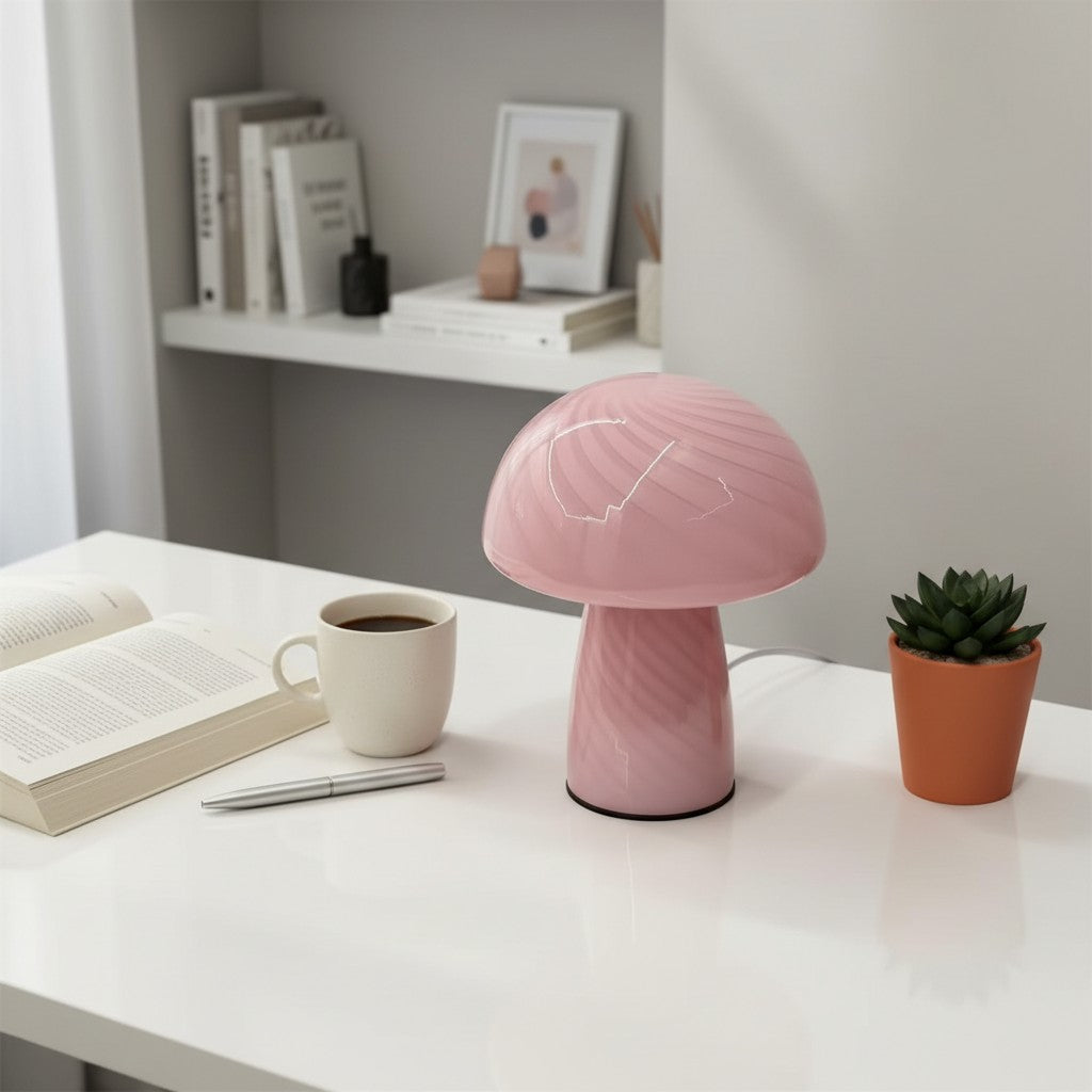 Striglow Pilz Tischlampe – Künstlerische visuelle Textur für Zuhause und Büro | Souliia