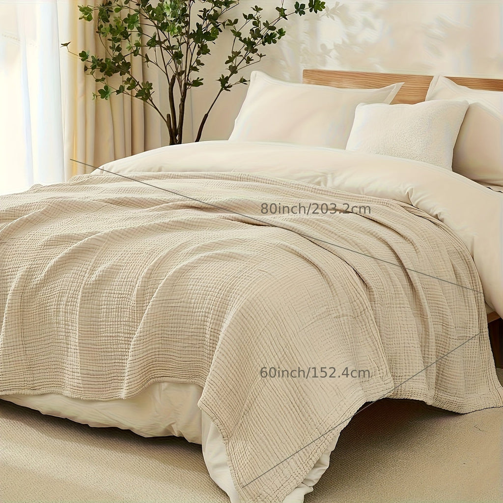Cloudnest Six-Layer Cotton Gauze Blanket — Lightweight Breathable Weave