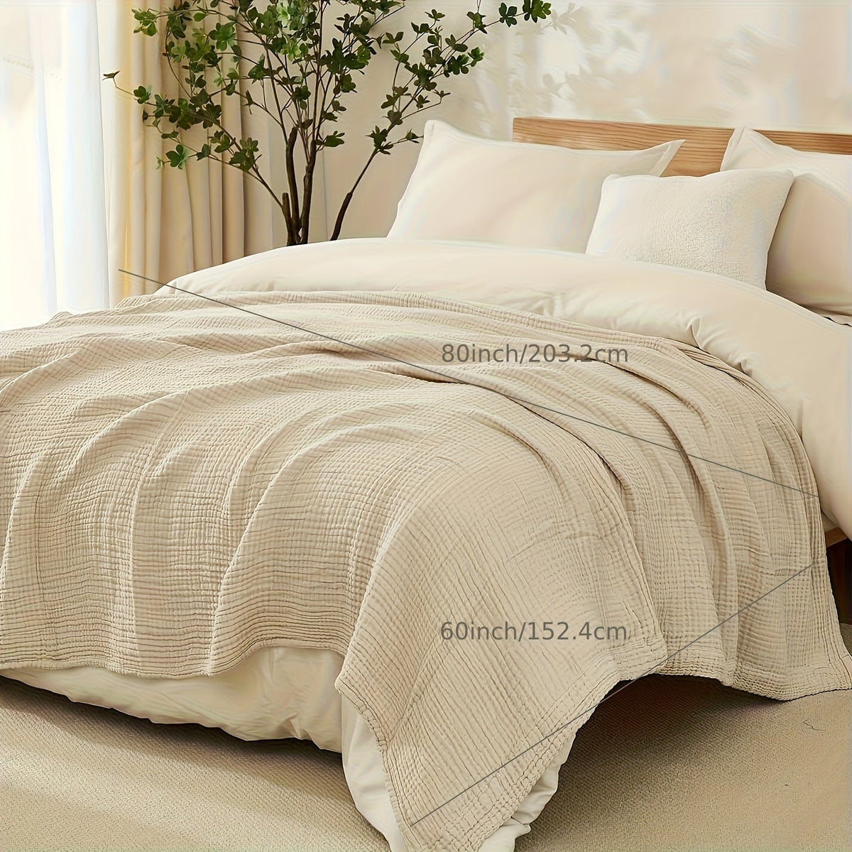 Cloudnest Six-Layer Cotton Gauze Blanket — Lightweight Breathable Weave