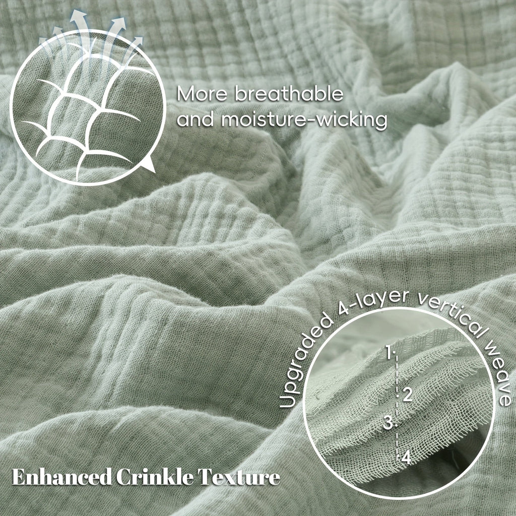 Cloudsoft Four-Layer Cotton Blanket — Soft, Breathable Weave