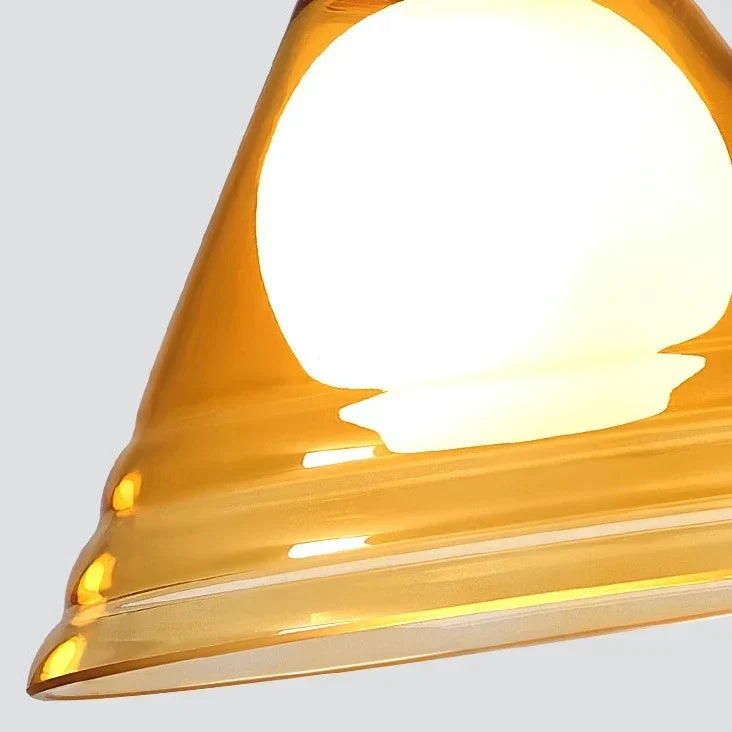 Sunset Bernsteinfarbene Glas-Pendelleuchte | Souliia