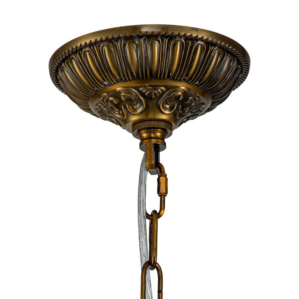 Luxurious Vintage Crystal Globe Chandelier with Antique Brass Finish | Souliia