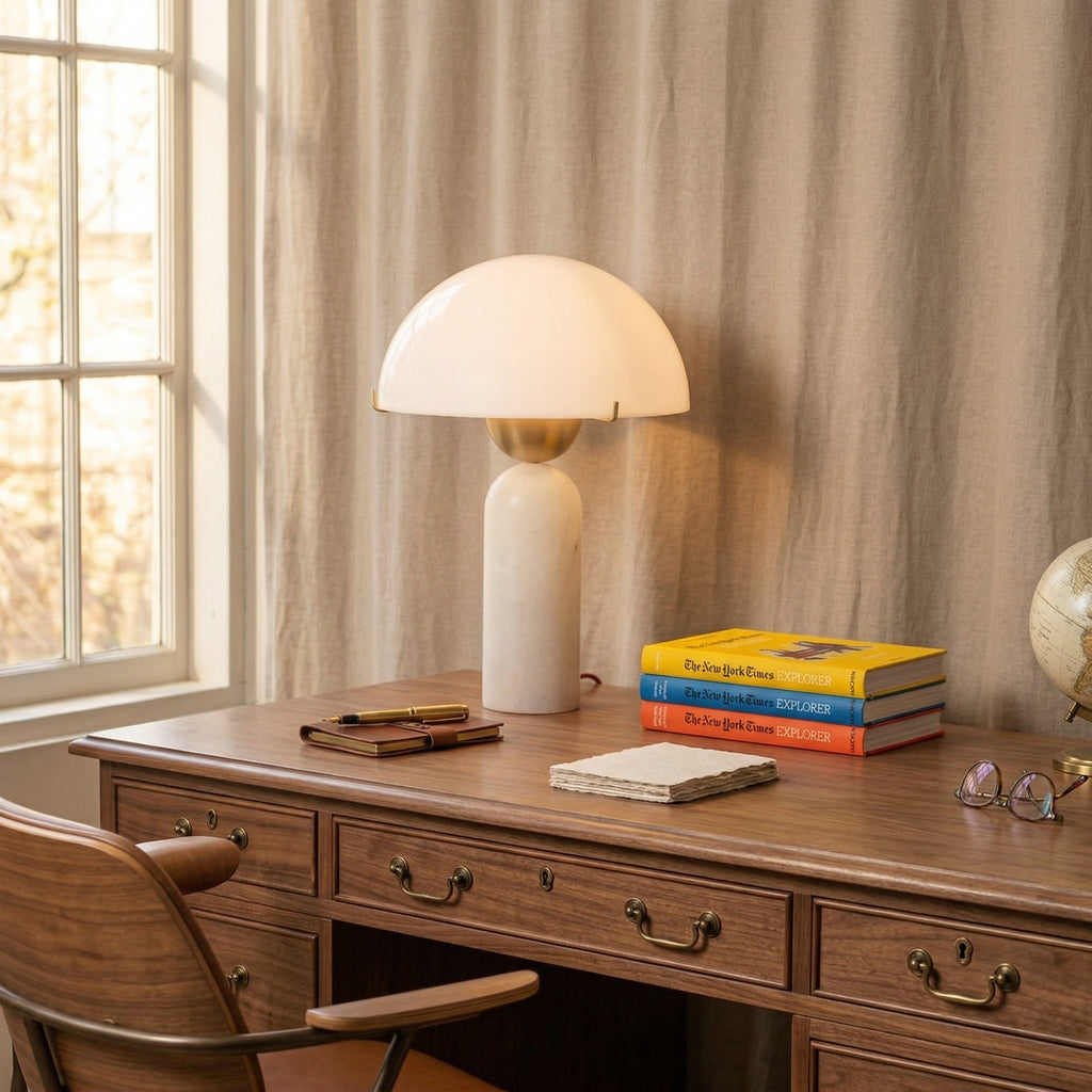 Peono Alabaster Table Lamp | Souliia