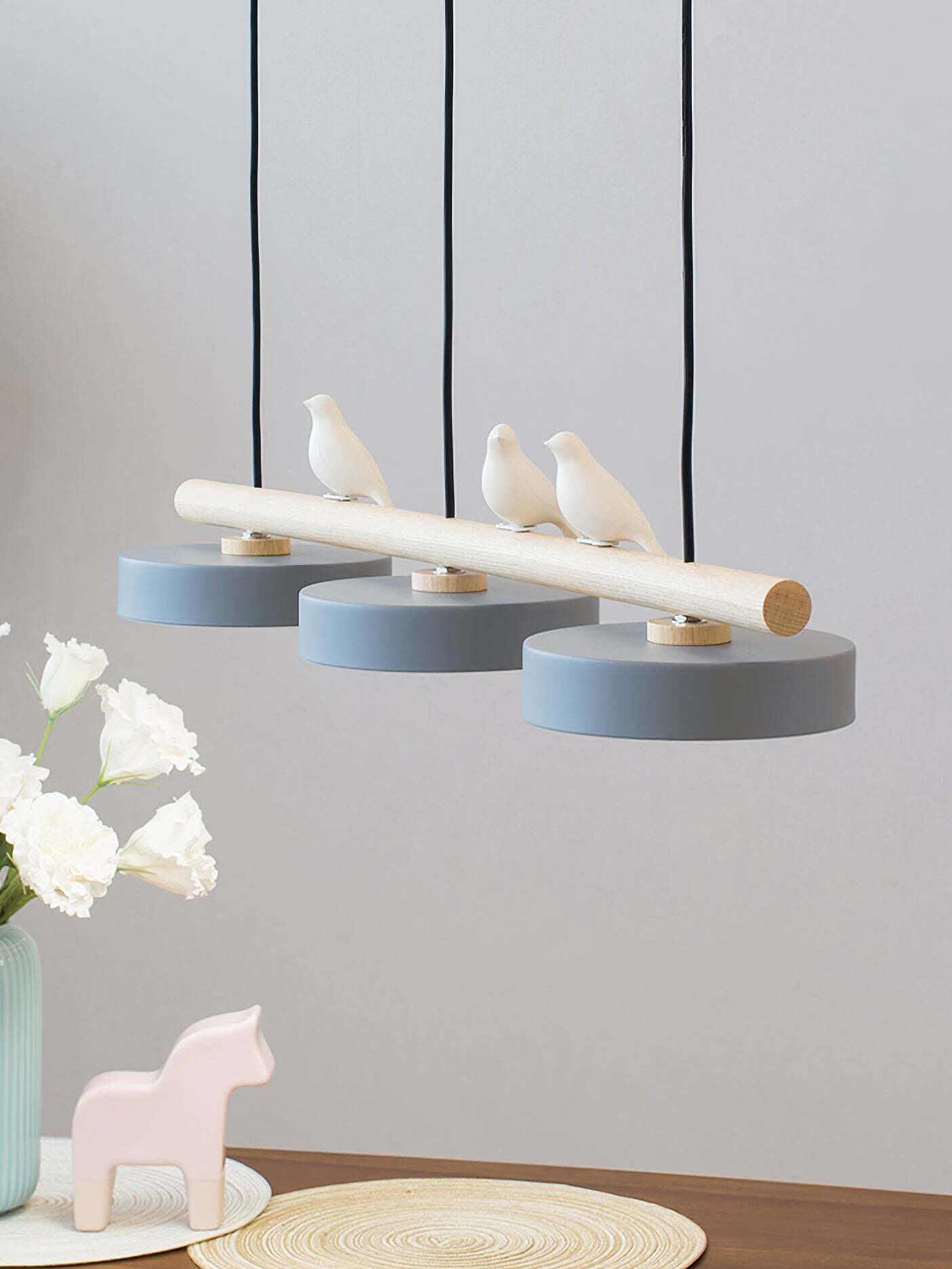 Sienna Bird Pendant Lamp - Wood Design for Scandinavian Kitchen Islands | Souliia