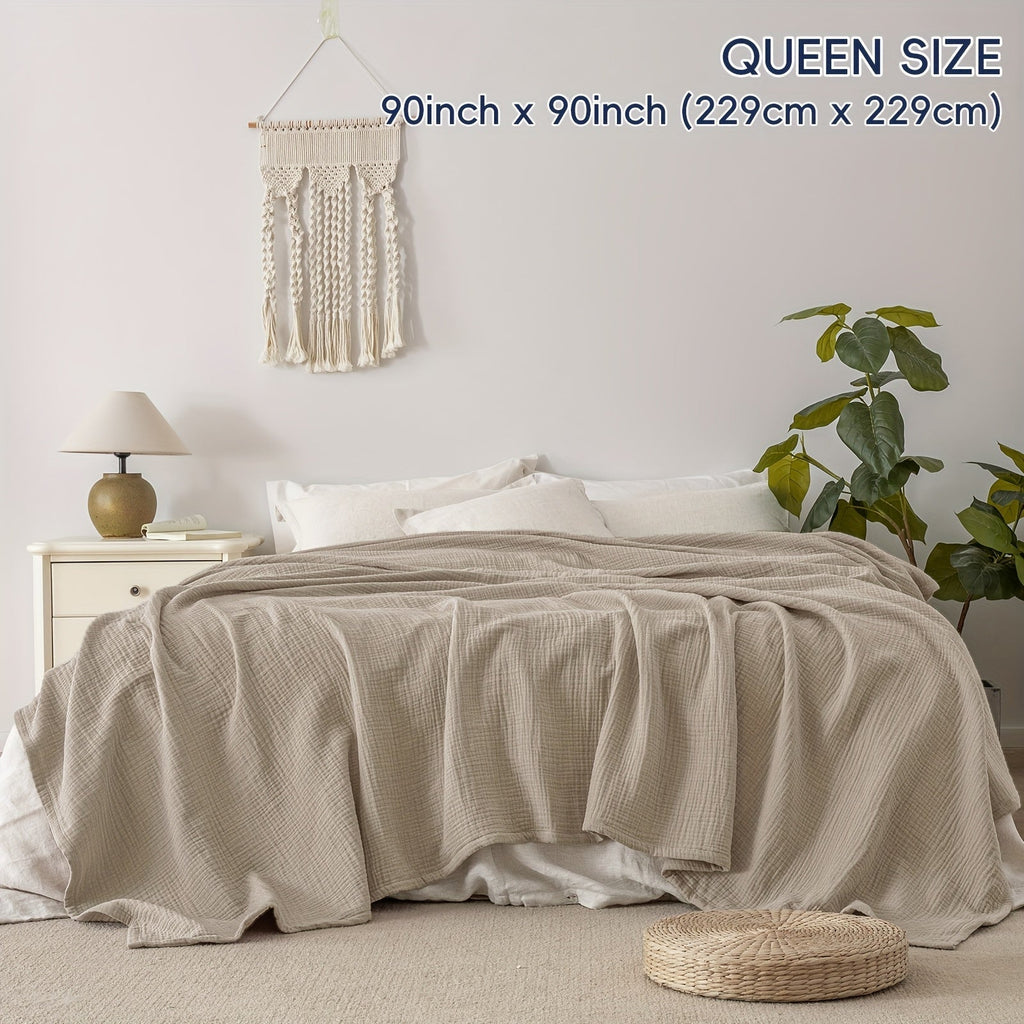 Cloudsoft Four-Layer Cotton Blanket — Soft, Breathable Weave