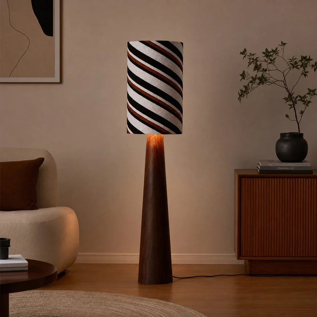 Striped Fabric Floor Lamp | Souliia